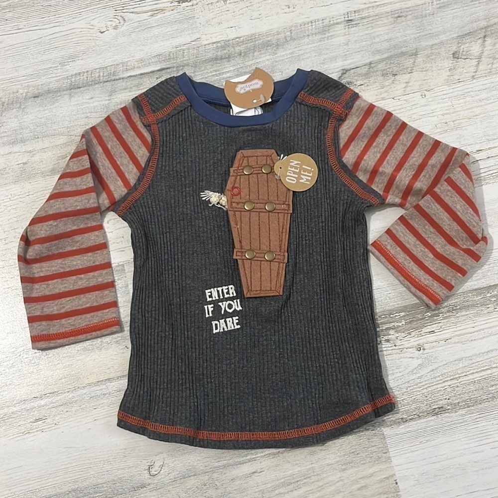Mud Pie Halloween Casket Top Size 12-18 months